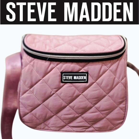 Steve Madden Quilted Lunch Tote Bag- Pink - Picture 1 of 7